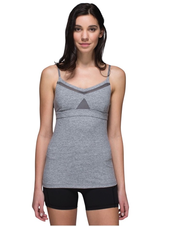 lululemon athletica Tops - Lululemon Just Breathe Tank Size 6 Heathered Slate / Slate